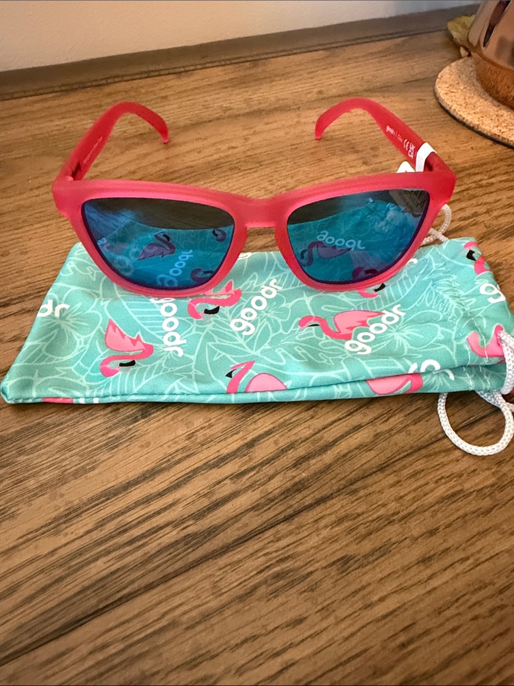Goodr Kids' Hot Pink Sunglasses with Flamingo Microbag
